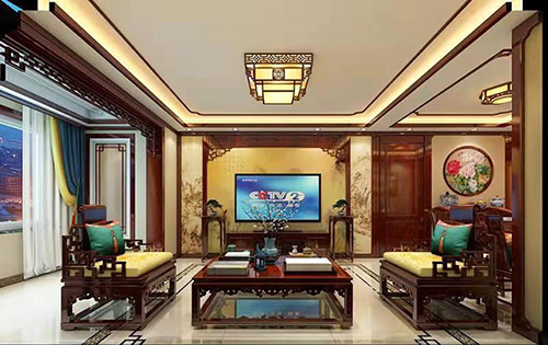 青白江住宅新中式风格装修，尽显奢华品味